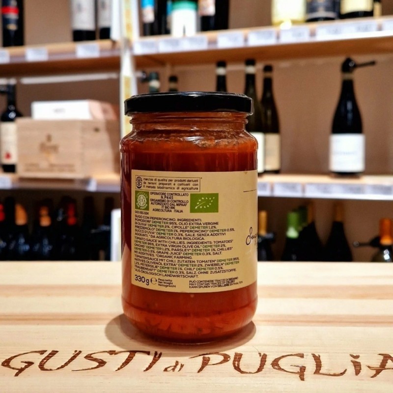 Sugo Arrabbiata Demeter 280gr Agrinatura Giancarlo Ceci