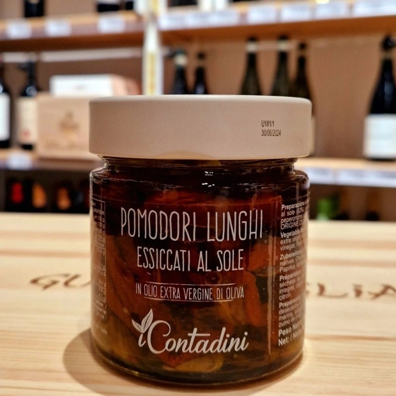 Pomodori Lunghi Essiccati al Sole 230 gr I Contadini