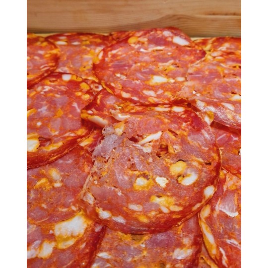 Salame Ventricina Piccante Affettato Salame Ventricina Piccante Affettato