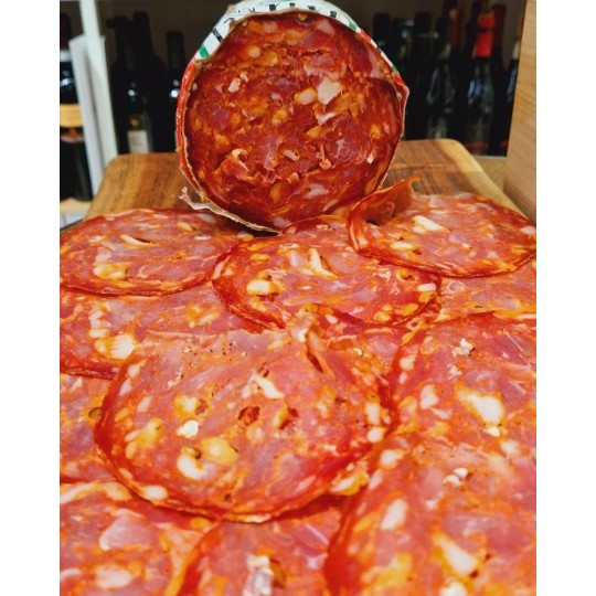 Salame Ventricina Piccante Affettato Salame Ventricina Piccante Affettato