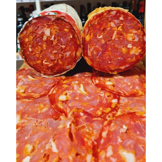 Salame Ventricina Piccante Affettato Salame Ventricina Piccante Affettato