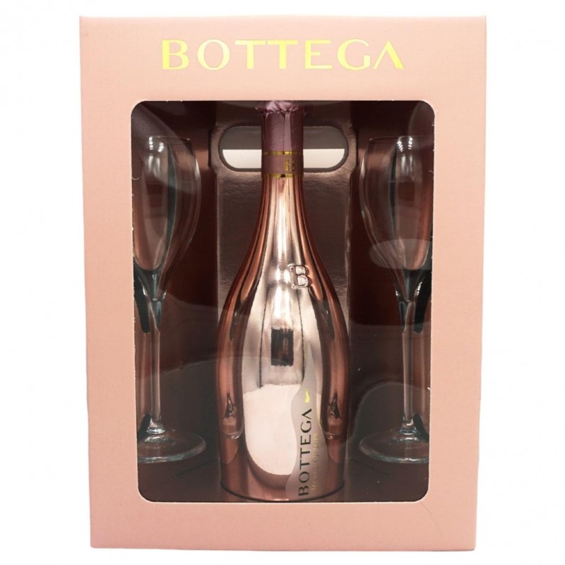 Bottega Prosecco  Bottega Gold Rosè Brut 75cl + 2 Calici